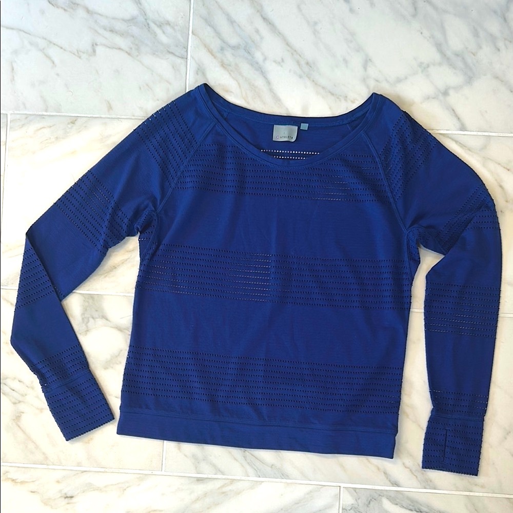 Athleta Navy Blue Long Sleeve Top